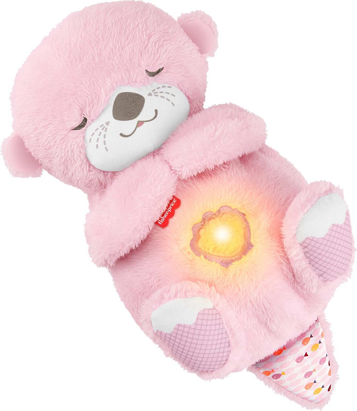 Fisher-Price Soothe 'n Snuggle Otter Pink Plush Sound Machine with Breathing Motion & Lights