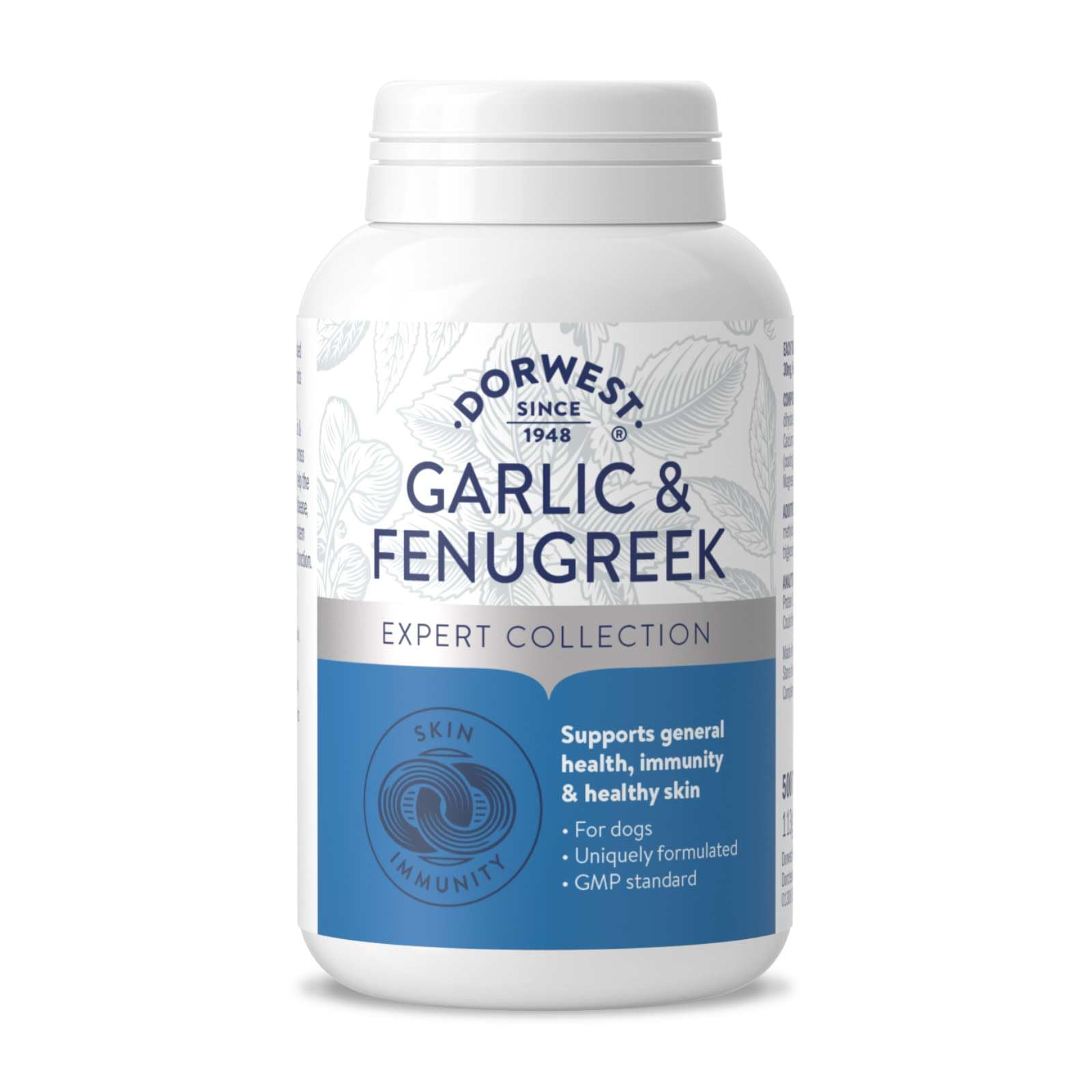DORWEST HERBS Garlic and Fenugreek Tablets for Dogs - 500 Count | Supports Immunity & Skin Health