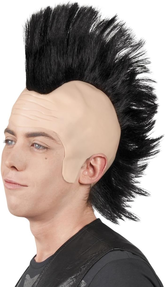 Boland Punk Crest Mohawk Wig – Black Adult Wig for Men