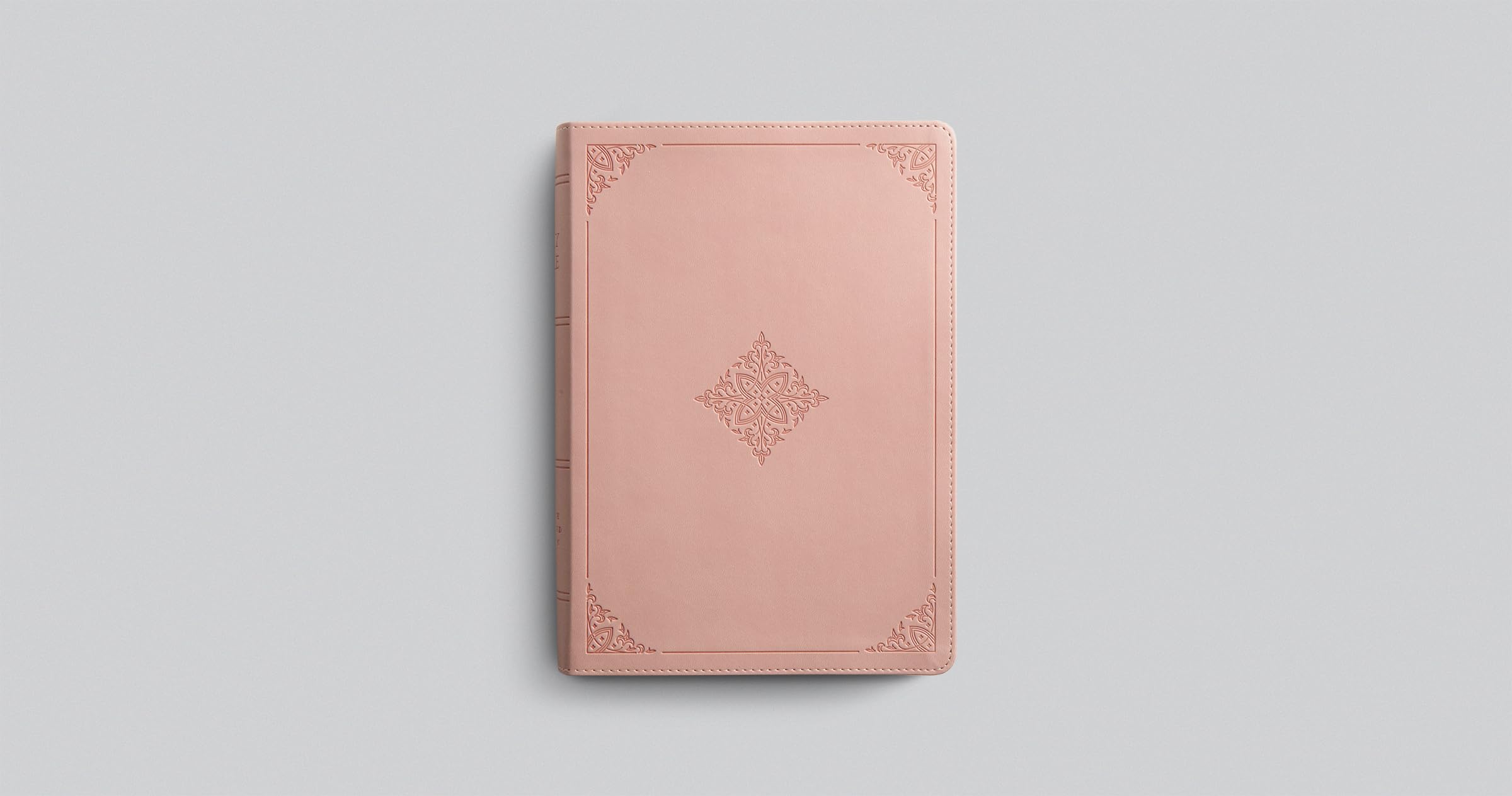 Crossway ESV Giant Print Bible, Red Letter | TruTone Blush Rose Fleur-de-lis Design | 12.25pt Type 3