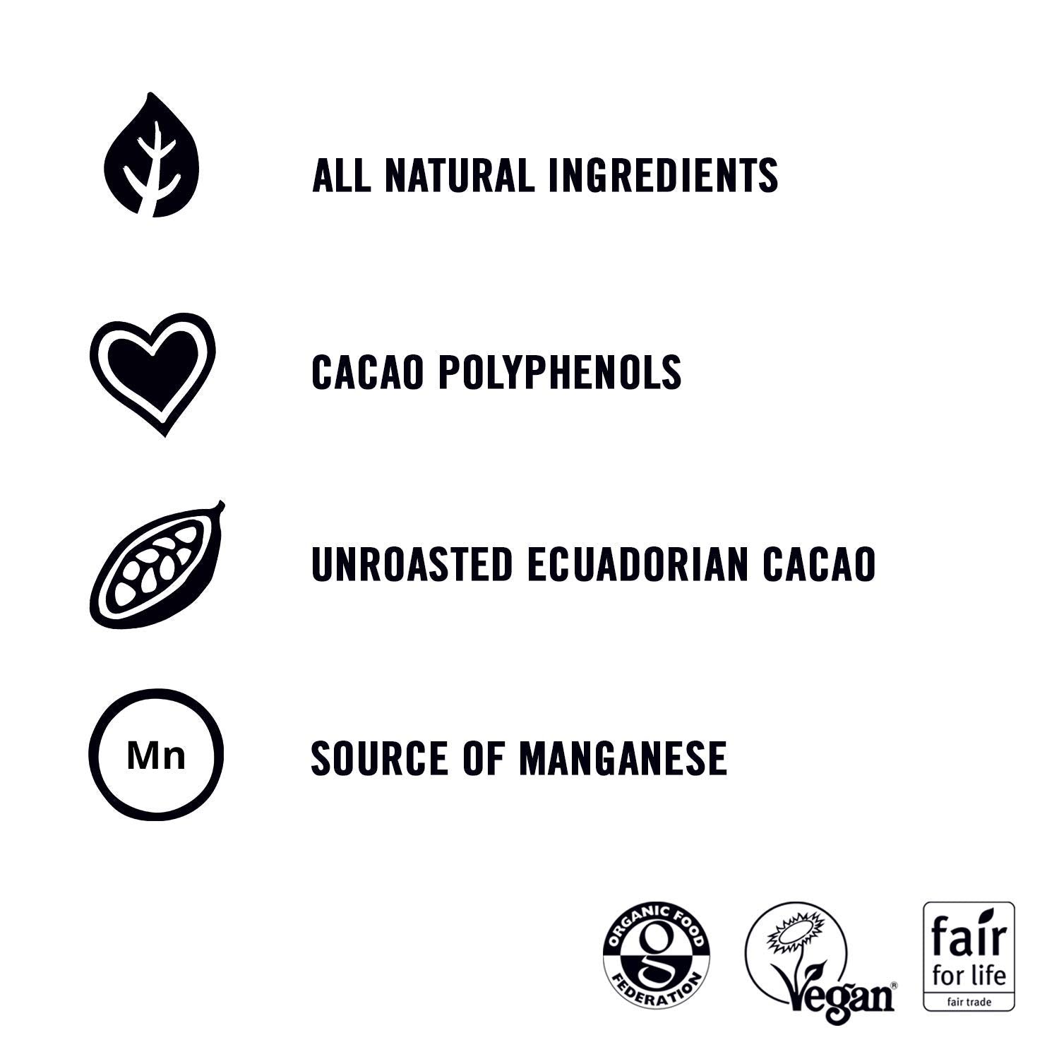 Ombar Salt & Nibs 64%, Vegan, Organic, Fair Trade Chocolate Bar 3