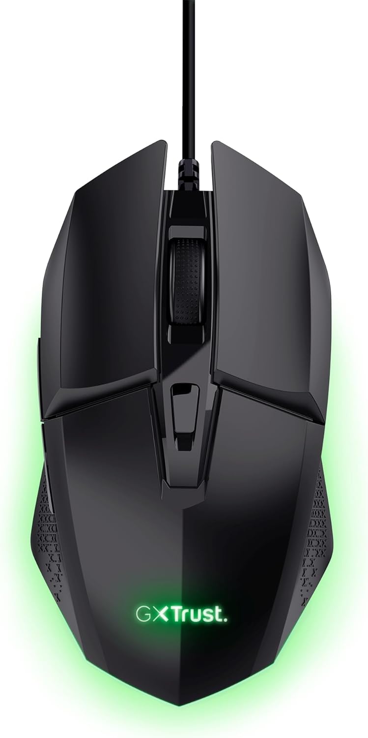 Trust Gaming GXT 109 Felox Gaming Mouse – 6 Programmable Buttons, 200-6400 DPI, RGB Lighting, 1.5m Cable, Black