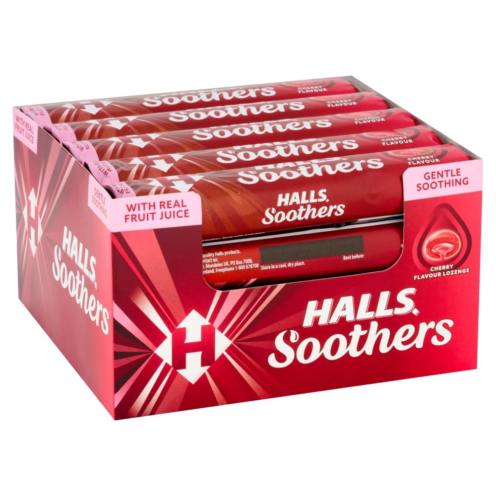 Halls Soothers Lutschtabletten mit Kirschgeschmack und echtem Fruchtsaft – 20er-Pack 4