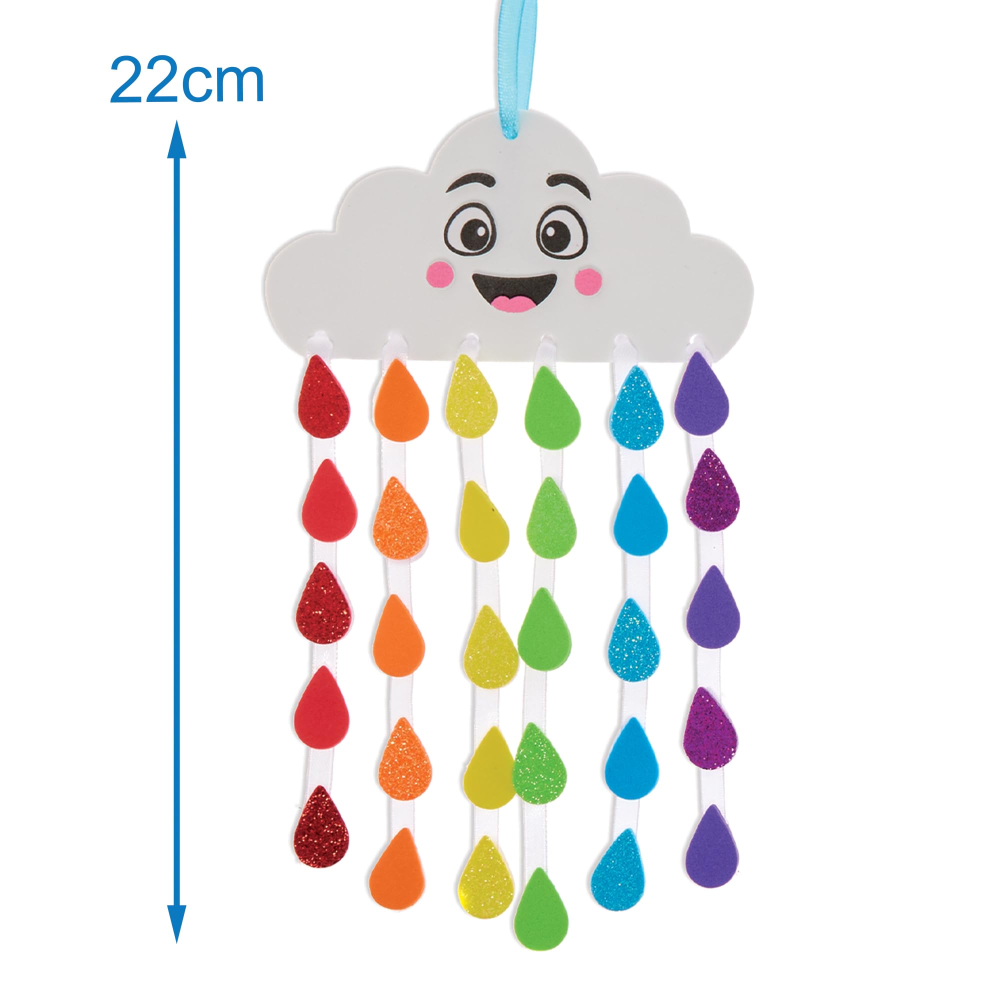 Baker Ross FN011 Rainbow Drop Mix and Match Kits - Pack of 5, Foam Craft Decoration, 22cm 4