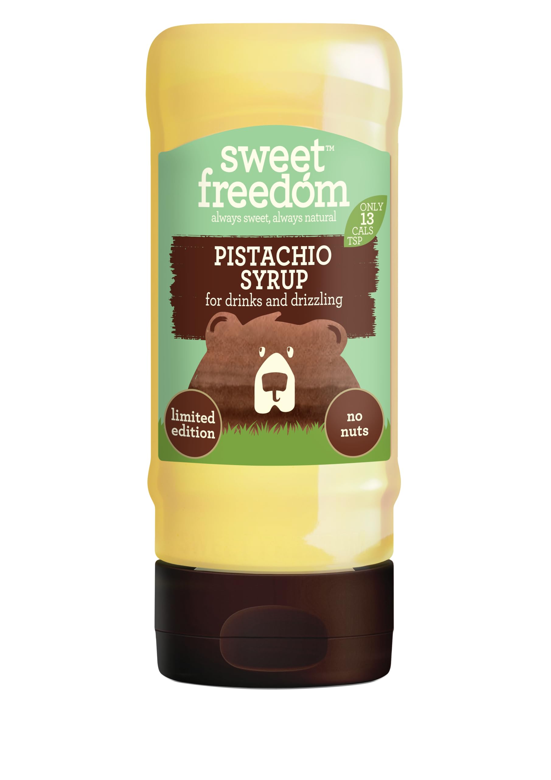 Sweet Freedom Pistachio Syrup - 350g Natural Sweetener for Drinks & Baking