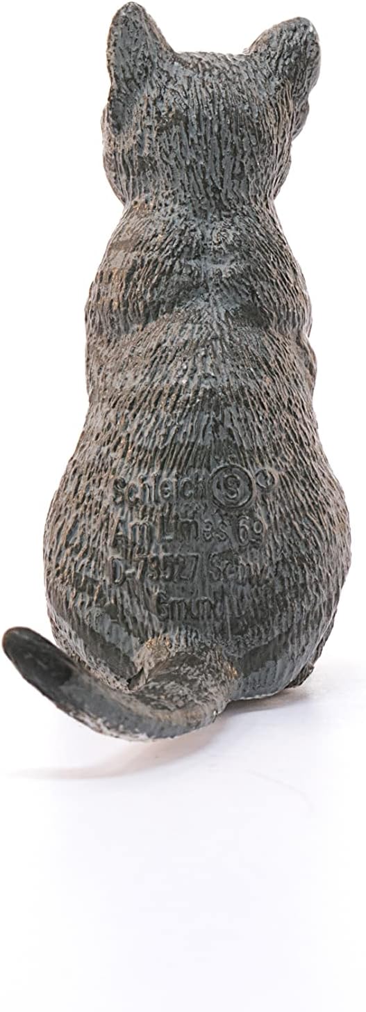 Schleich Cat Sitting Figure - Individually Hand Painted Animal Toy for Imaginative Play 4