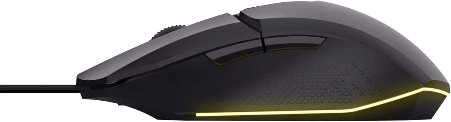 Trust Gaming GXT 109 Felox Gaming Mouse – 6 Programmable Buttons, 200-6400 DPI, RGB Lighting, 1.5m Cable, Black