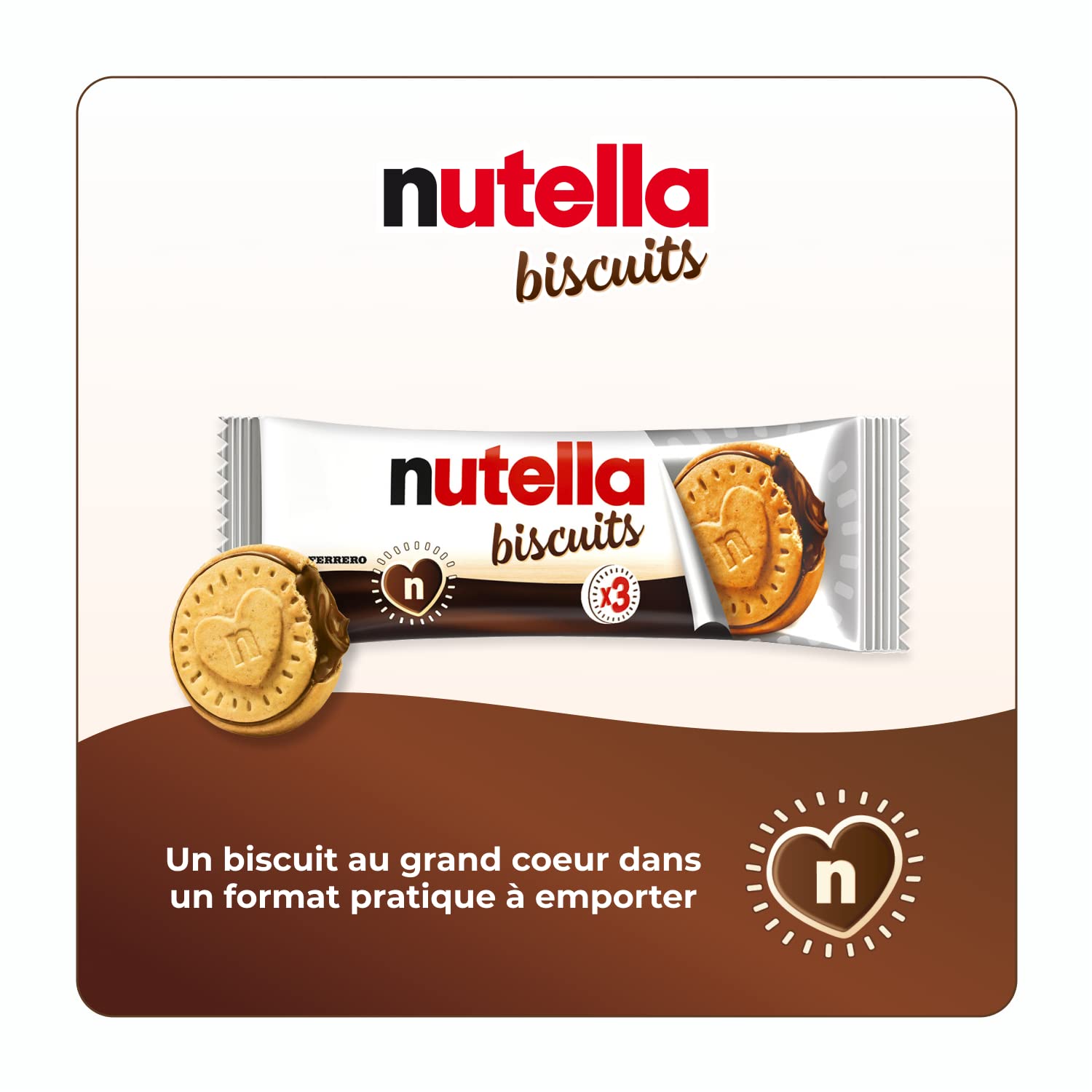 Nutella Chocolate Biscuits, Crunchy Golden Biscuit Snack with Hazelnut Cocoa Filling, 3x28 Packs