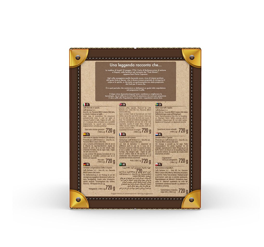 Caffè Borbone Don Carlo Gold Coffee Blend - 100 Compostable Capsules