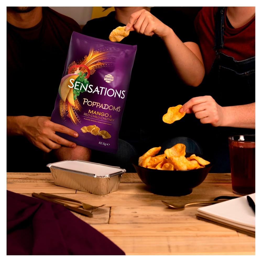 Walkers Sensations Mango-Chili-Chutney Sharing Poppadoms 82,5 g 3