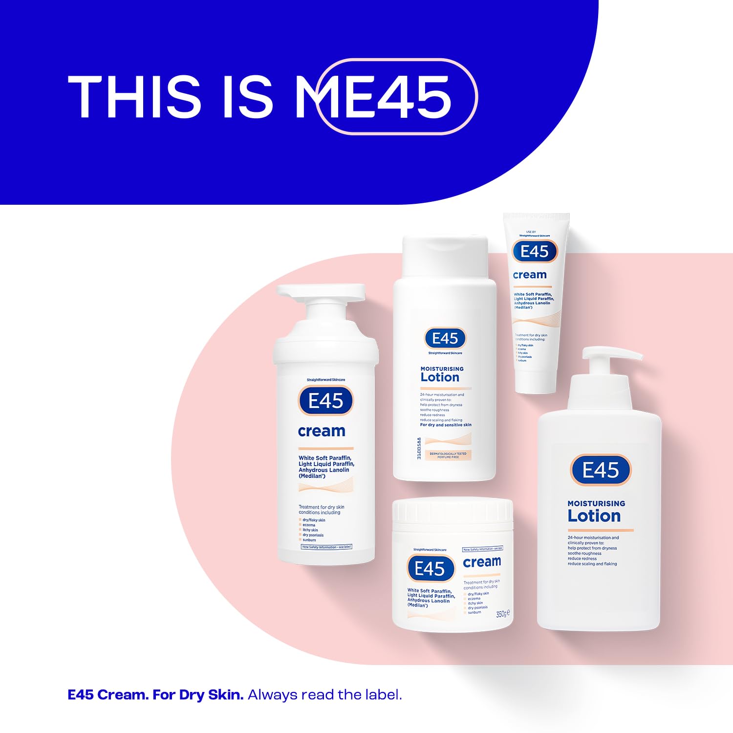 E45 - Moisturiser for Dry and Sensitive Skin Cream (50g) 2
