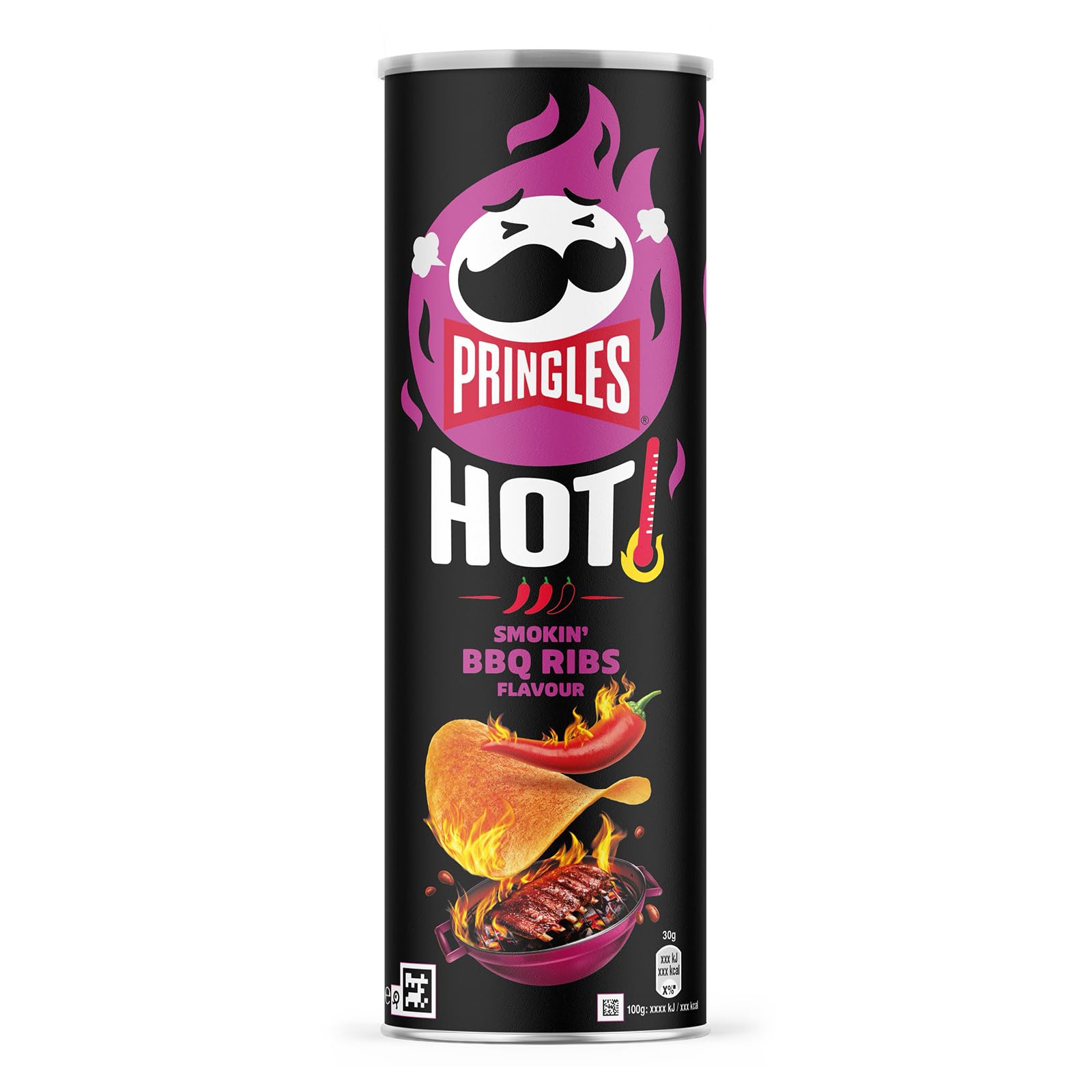 Pringles Hot Smokin' BBQ Ribs Flavour Sharing Crisps 160g