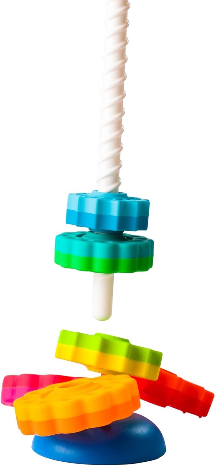 Fat Brain SpinAgain FA110-1 Stacking & Twirling Toy for Toddlers 3