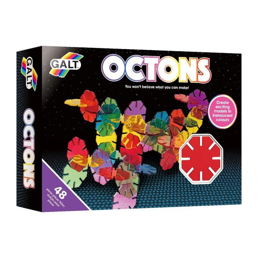 Galt Octons Building Set - 48 Translucent Pieces | Ages 4+
