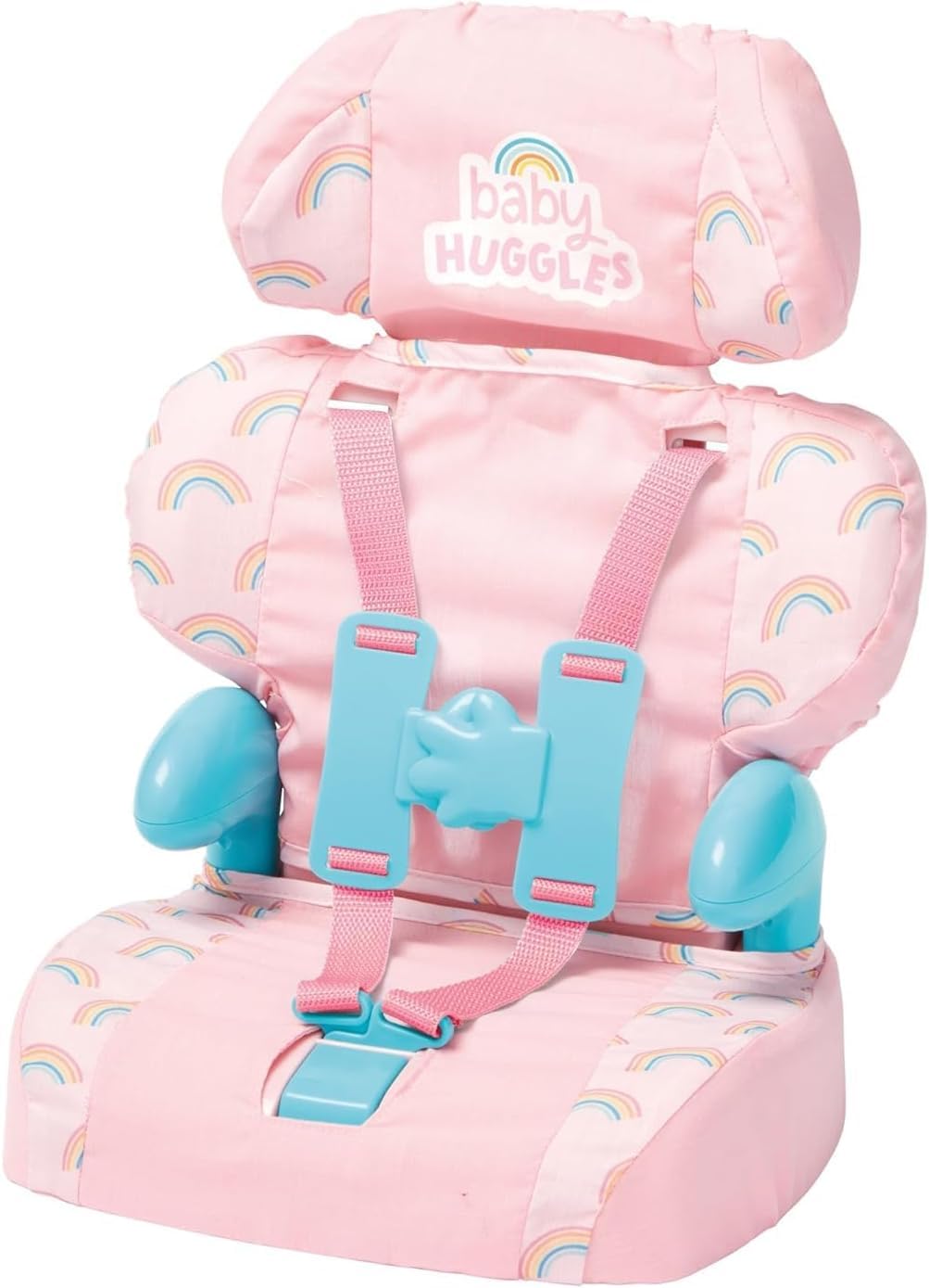 Casdon Baby Huggles Car Booster Seat - Pink Doll Playset for Ages 3+