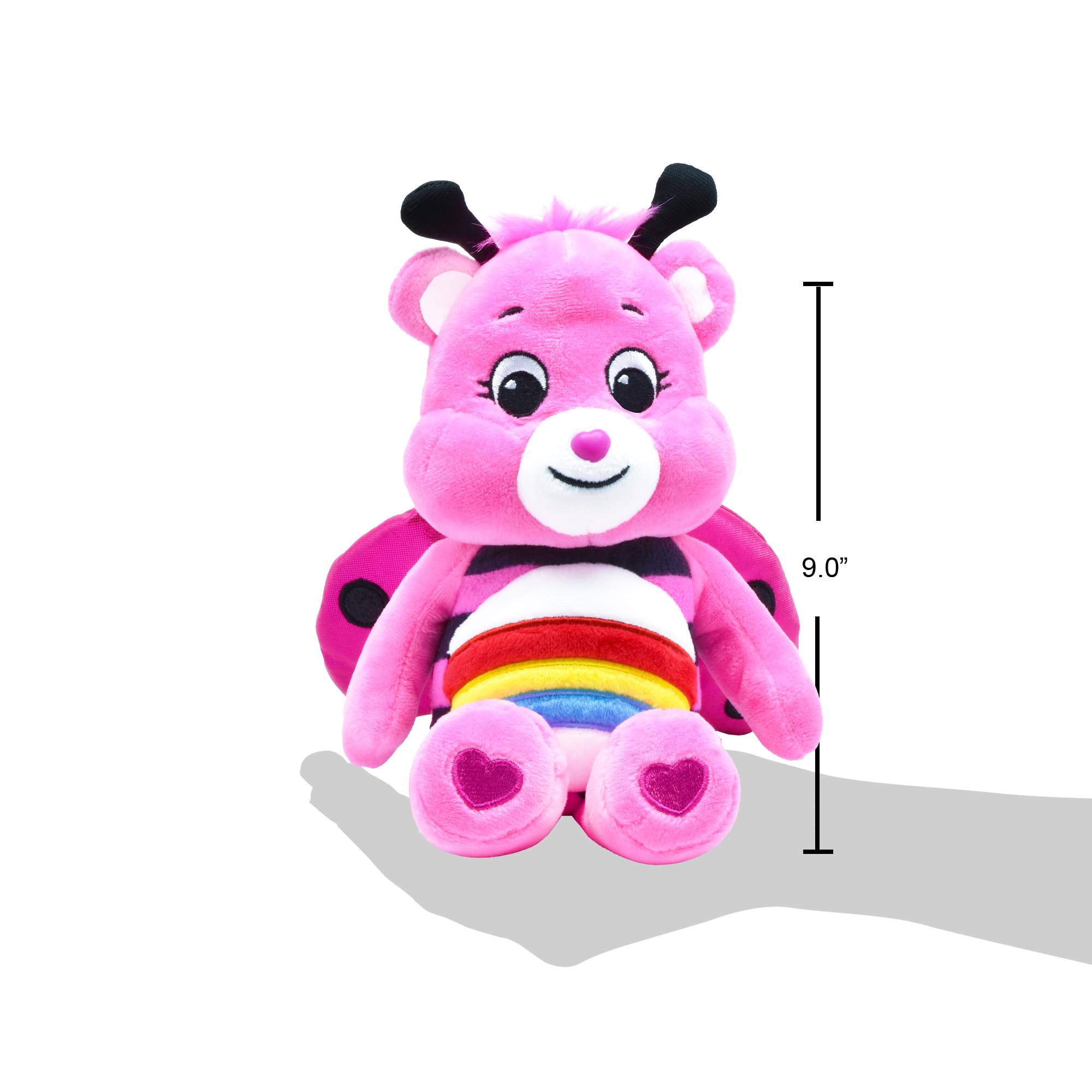 Care Bears Lady Bug Cheer Bear 9 Inch Bean Plush Collectable Toy for Ages 4+ 5