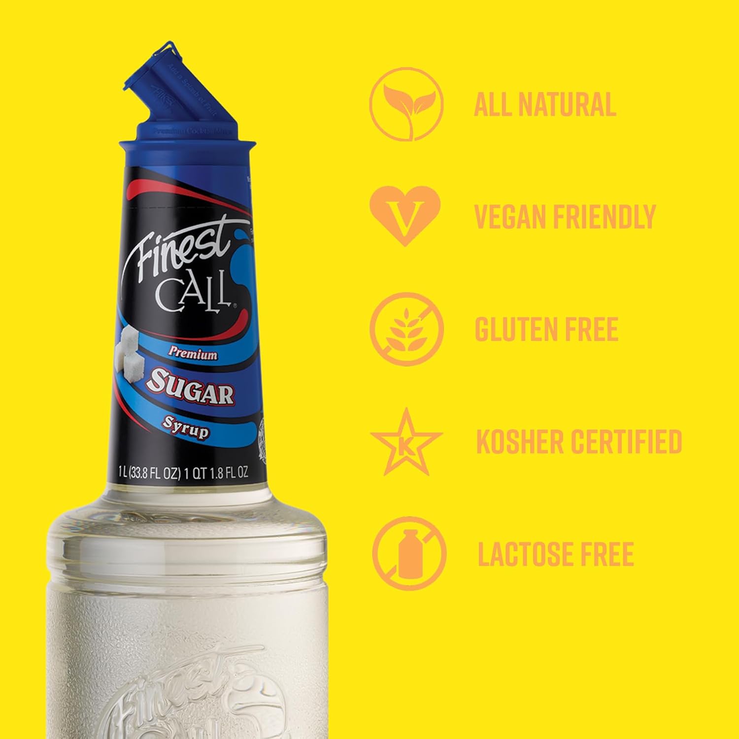 Finest Call - Sugar Syrup Premium Bar Essential for Home Cocktail Making, 1 L