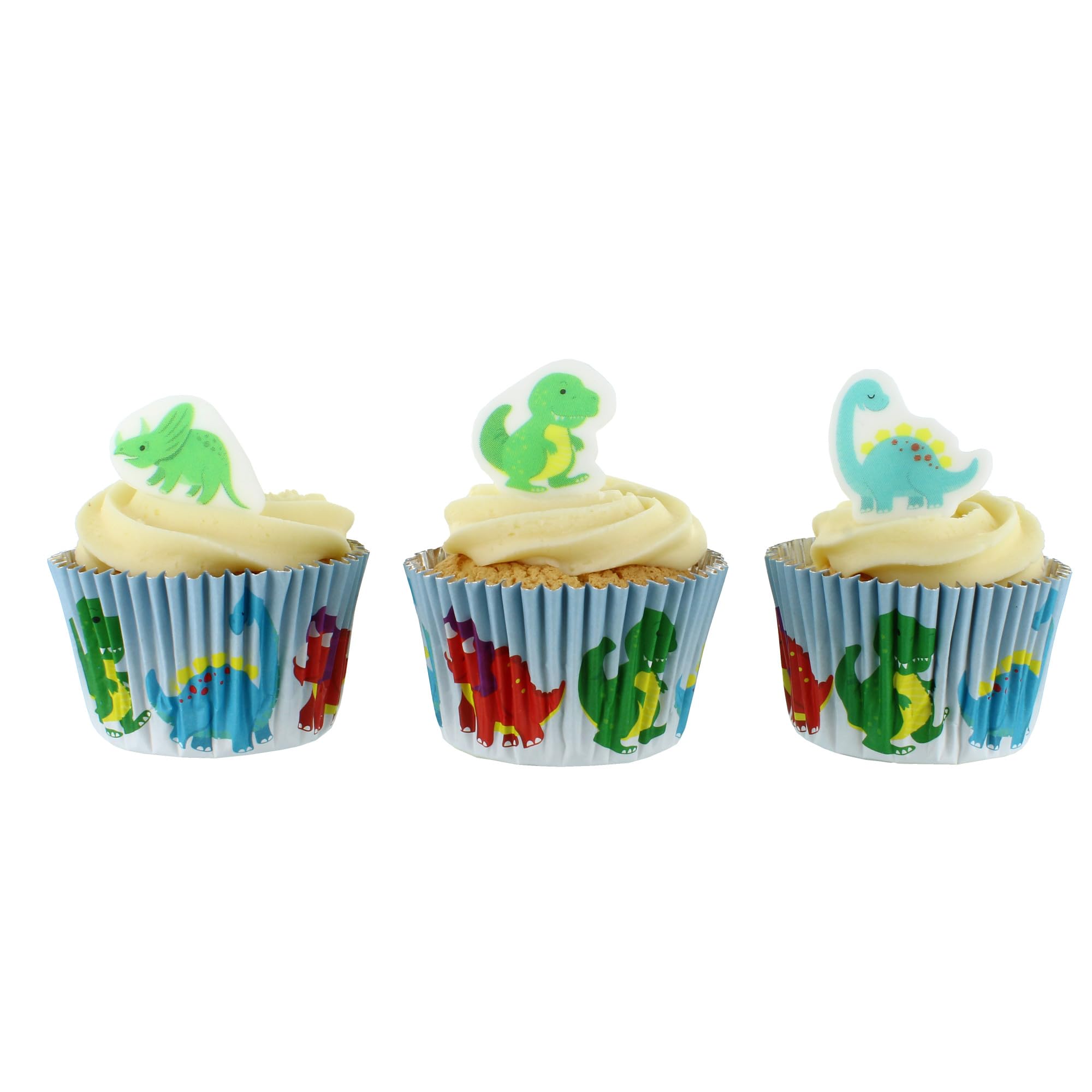Culpitt - Dinosaur Sugar Decorations 32 Pack Edible Cupcake Toppers 3