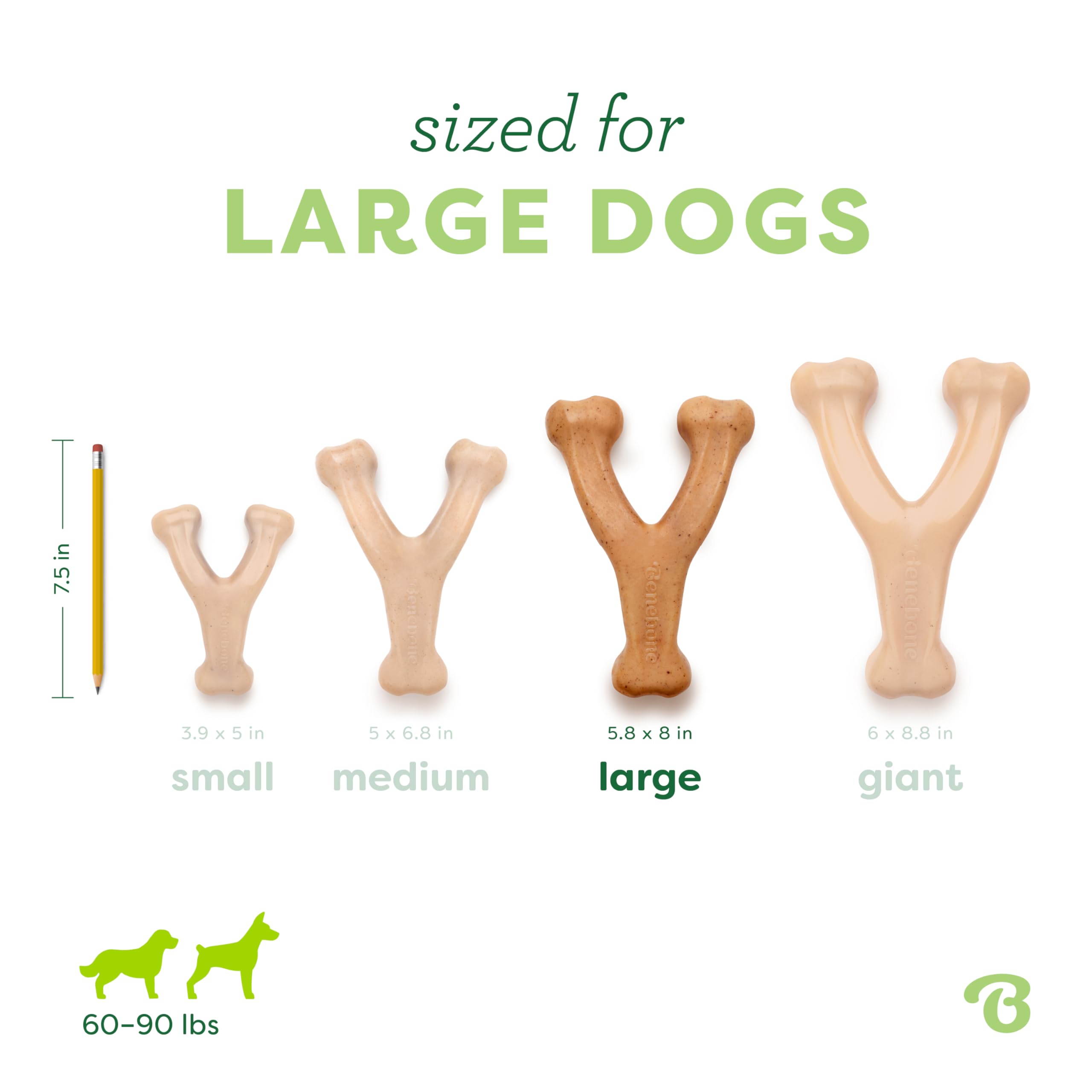 Benebone Wishbone Dog Chew Toy - Long Lasting, Real Chicken Flavor | Large Size 4