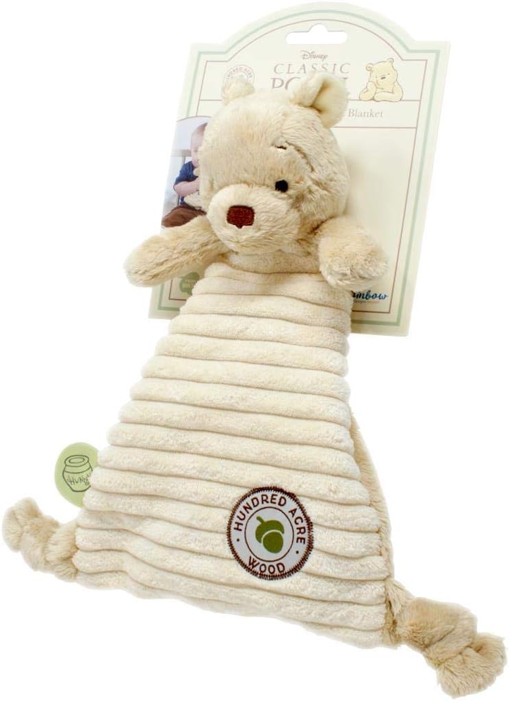 Winnie the Pooh Baby Comfort Blanket - Soft Plush Sensory Blanket for Newborns