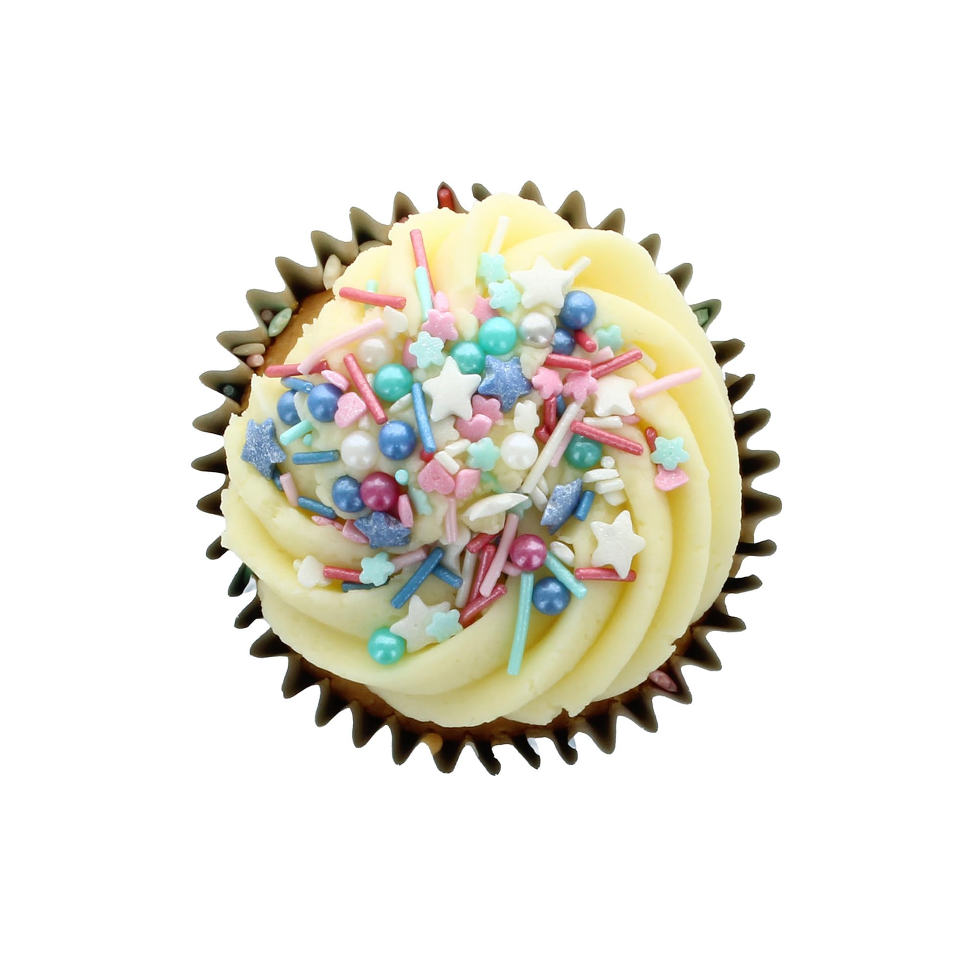 Baked with Love - Party Fun Sprinkles Mix | Blue, Pink & White Edible Cake Decorations | 90g Resealable Bottle