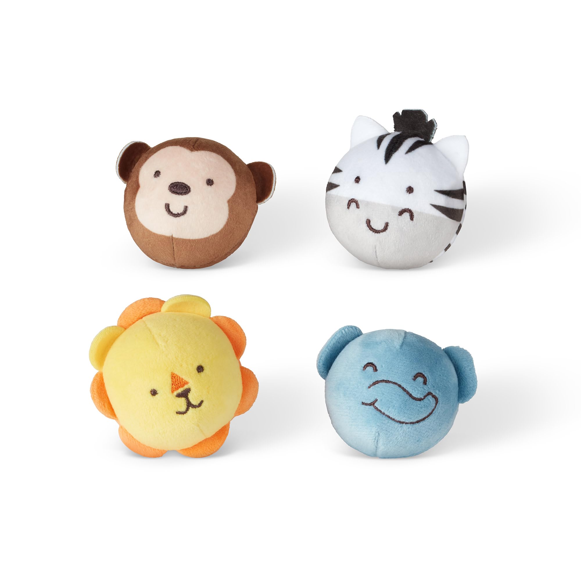 Melissa & Doug Rollables Safari Friends Squeeze Toy Set - 4 Pieces | Ages 6 Months+ | Multicolor