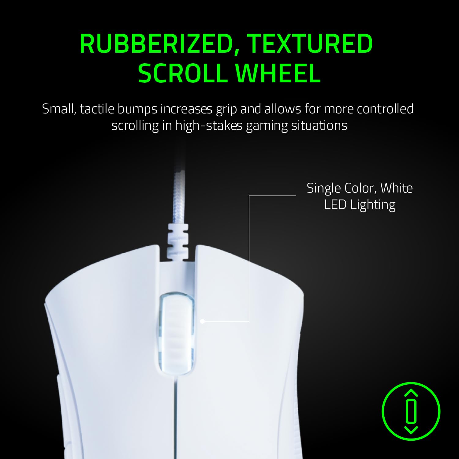 Razer DeathAdder Essential (2021) - Wired Gaming Mouse (Optical Sensor, 6400 DPI, 5 Programmable Buttons, Ergonomic Form Factor) White 4