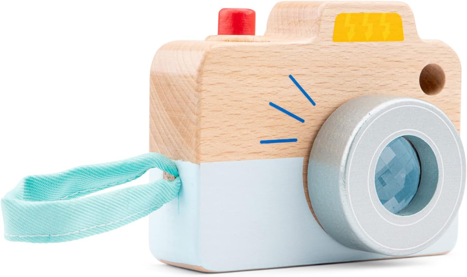 New Classic Toys Wooden Camera - Educational Color Perception Toy for Toddlers 18 Months+