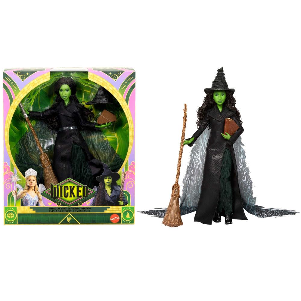 Mattel Wicked: Part 2 Elphaba Deluxe Fashion Doll with Removable Outfit and 4 Accessories - JFM12