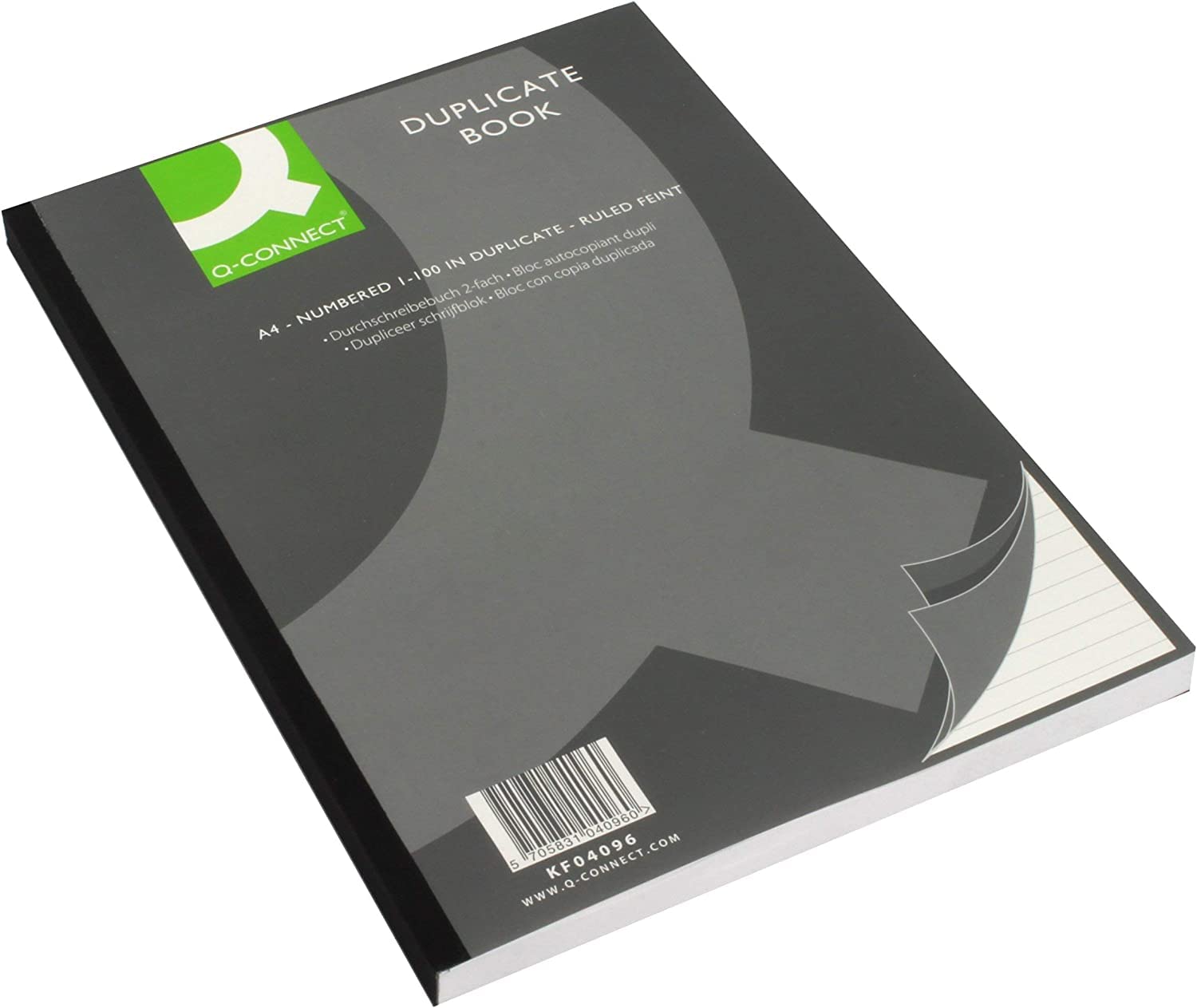 Q-Connect A4 Ruled Feint Duplicate Book | 100 Numbered Sets | 210 x 297 mm 2