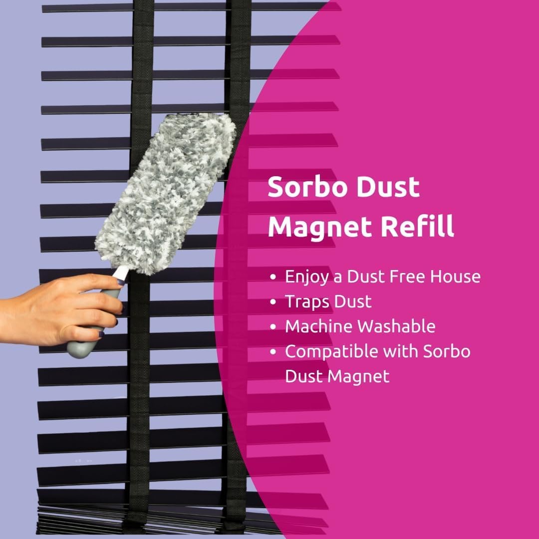 Sorbo Microfibre Dust Magnet Tool - Extendable Handle up to 135cm | Washable & Reusable 8