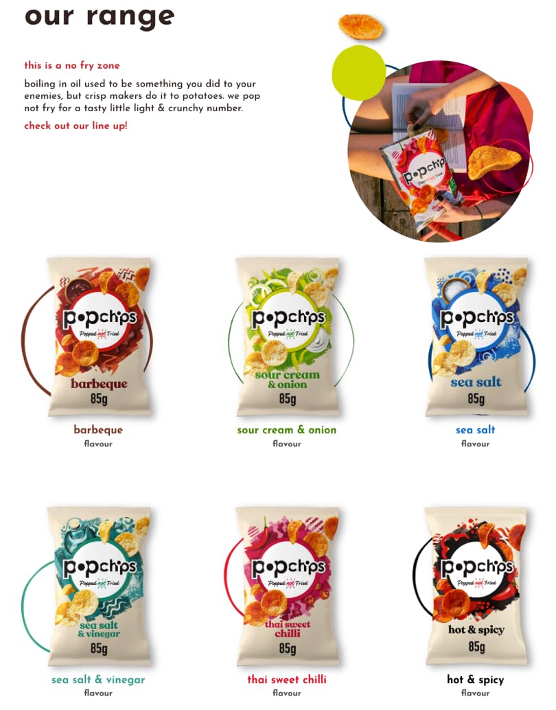 Popchips Sour Cream and Onion Popped Potato Chips - 24 Pack of 23g Bags | Less Than 100 Calories 4