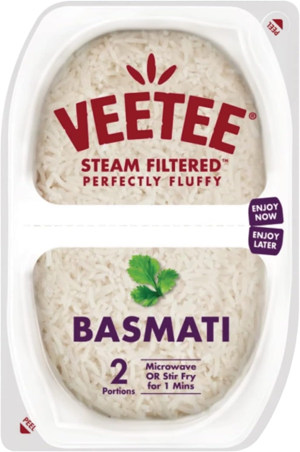 Veetee Microwavable Basmati Rice Twin Pot, 250g (Pack of 6)