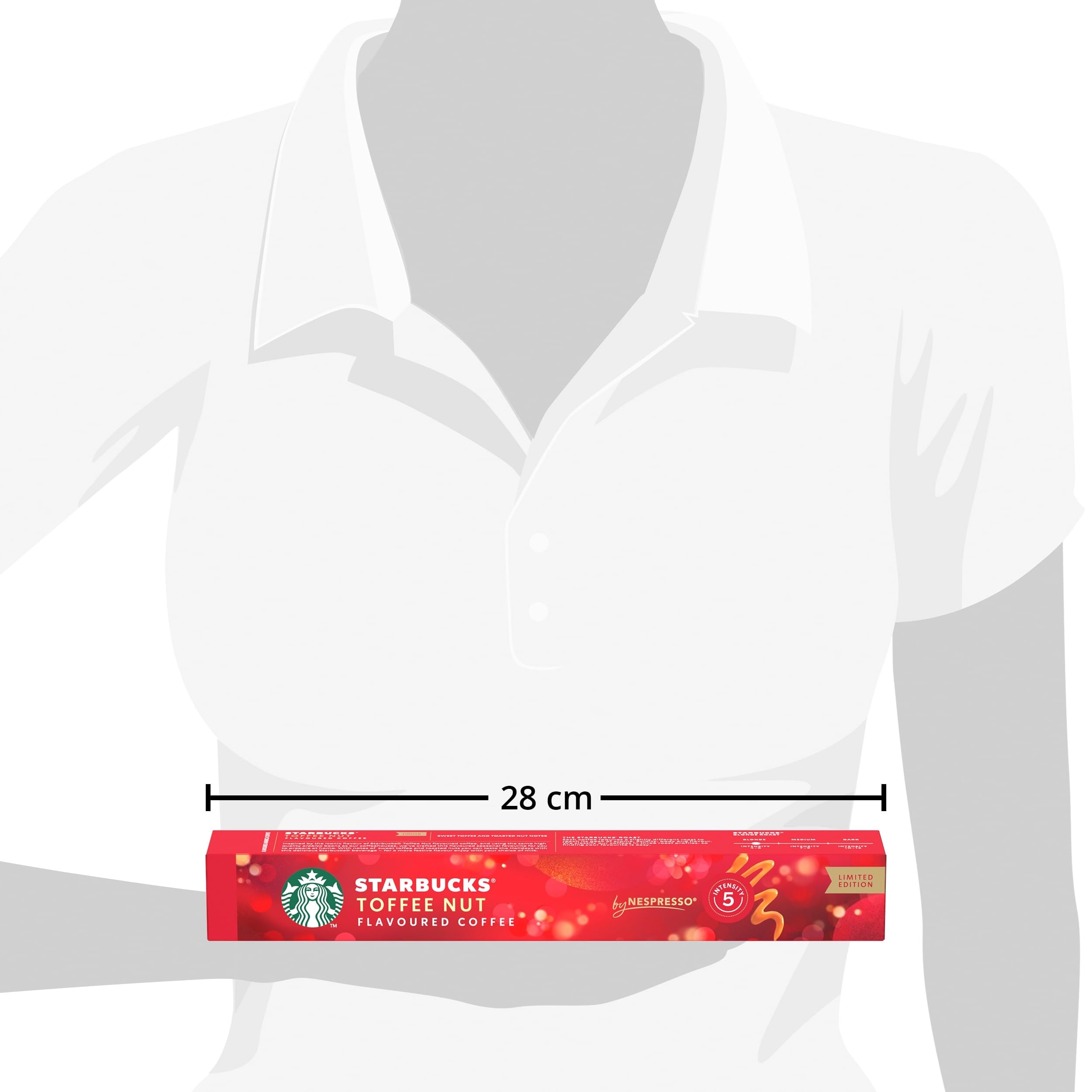 STARBUCKS - Toffee Nut Flavoured Coffee by Nespresso, Blonde Roast, Single-Serve Capsules