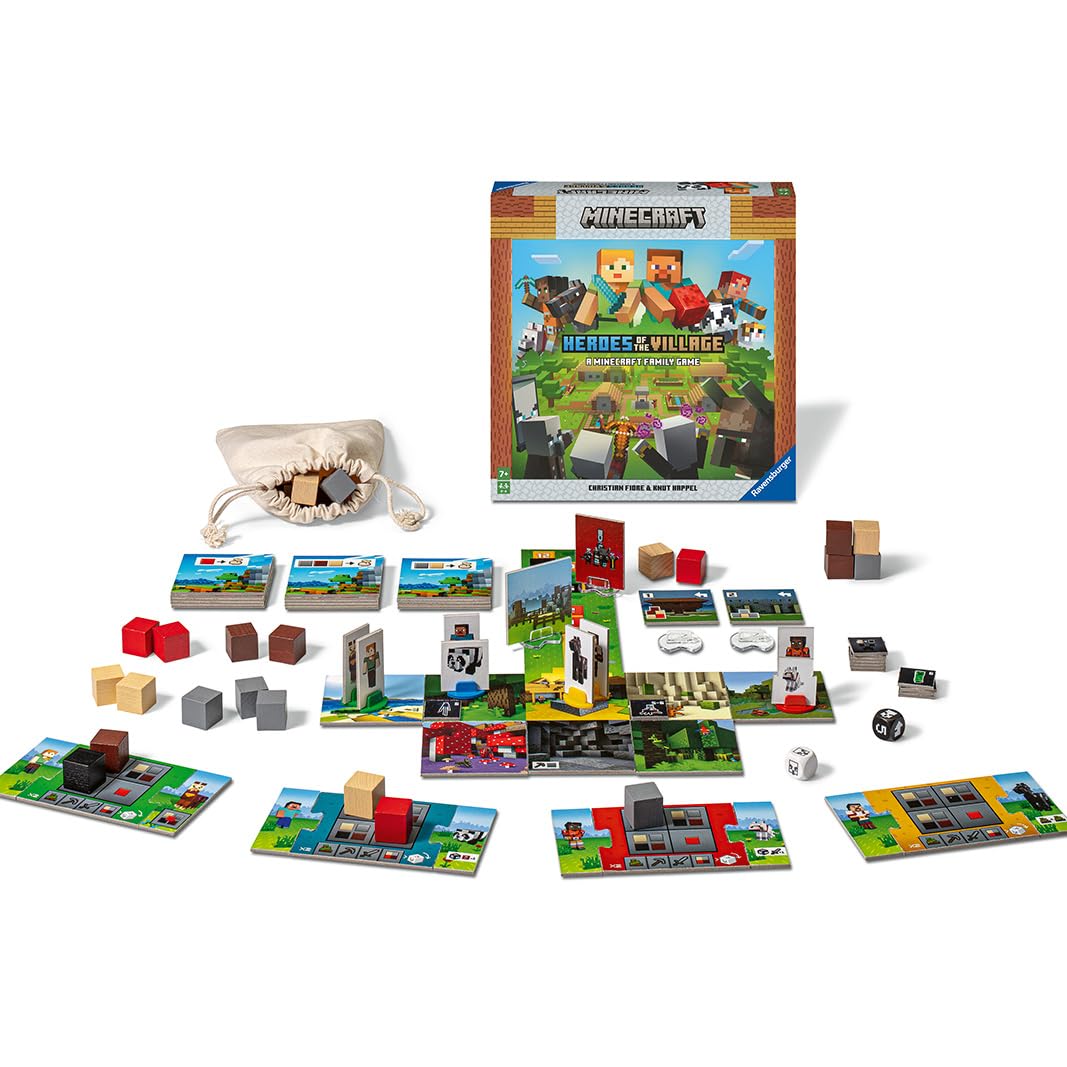 Ravensburger Minecraft Heroes of the Village Board Game | Ages 7+ | 2-4 Players | 20-25 Min