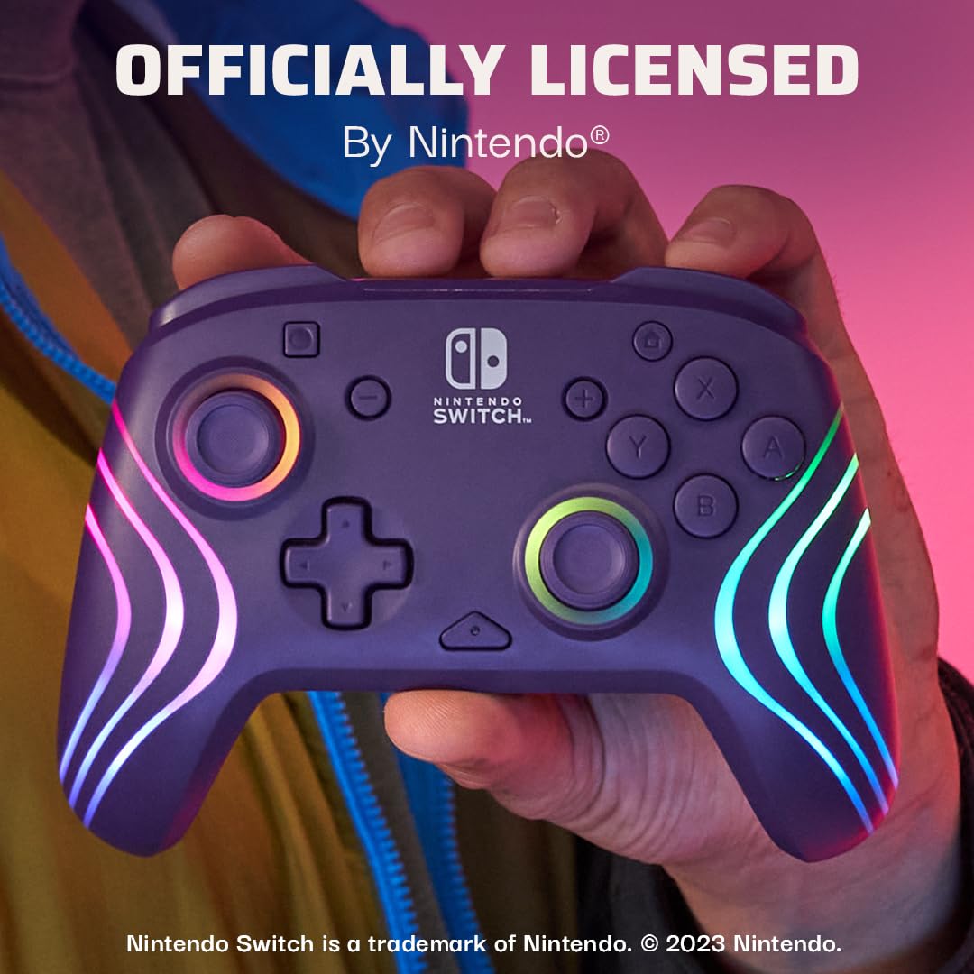 PDP Afterglow Wave Wireless Pro Controller with Full Motion for Nintendo Switch