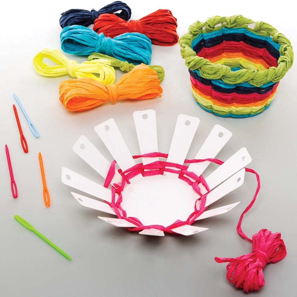 Baker Ross Rainbow Craft Weaving Baskets - Pack of 5, Arts & Crafts Kit for Kids Ages 5+ 1