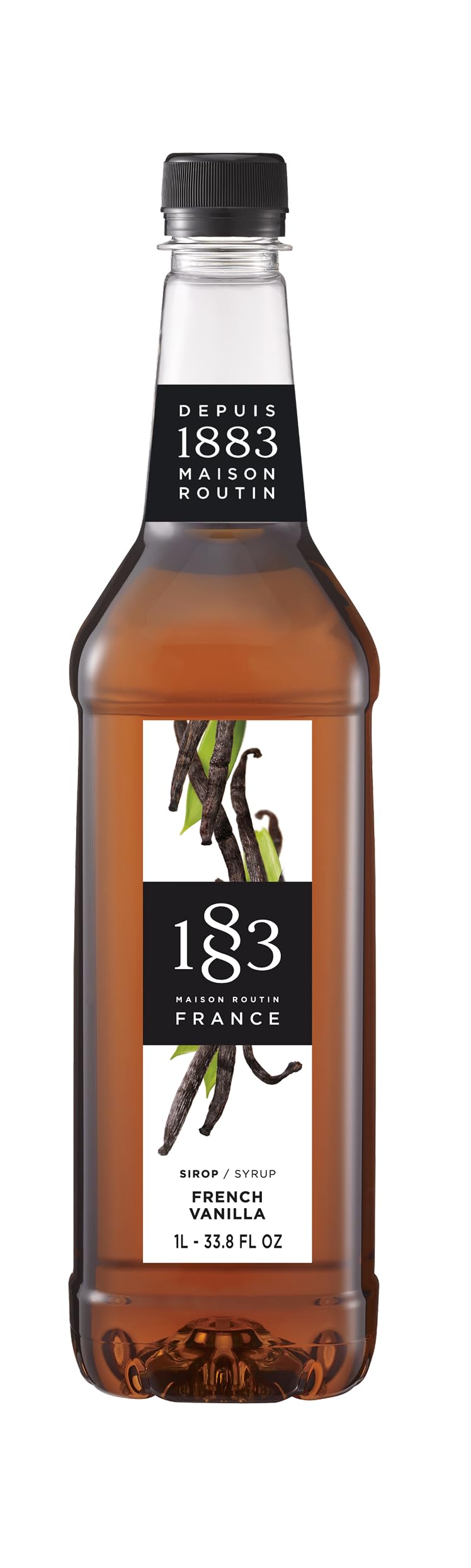 1883 MAISON ROUTIN French Vanilla Syrup - 1L Bottle | Natural Ingredients | Vegan, Kosher, Halal