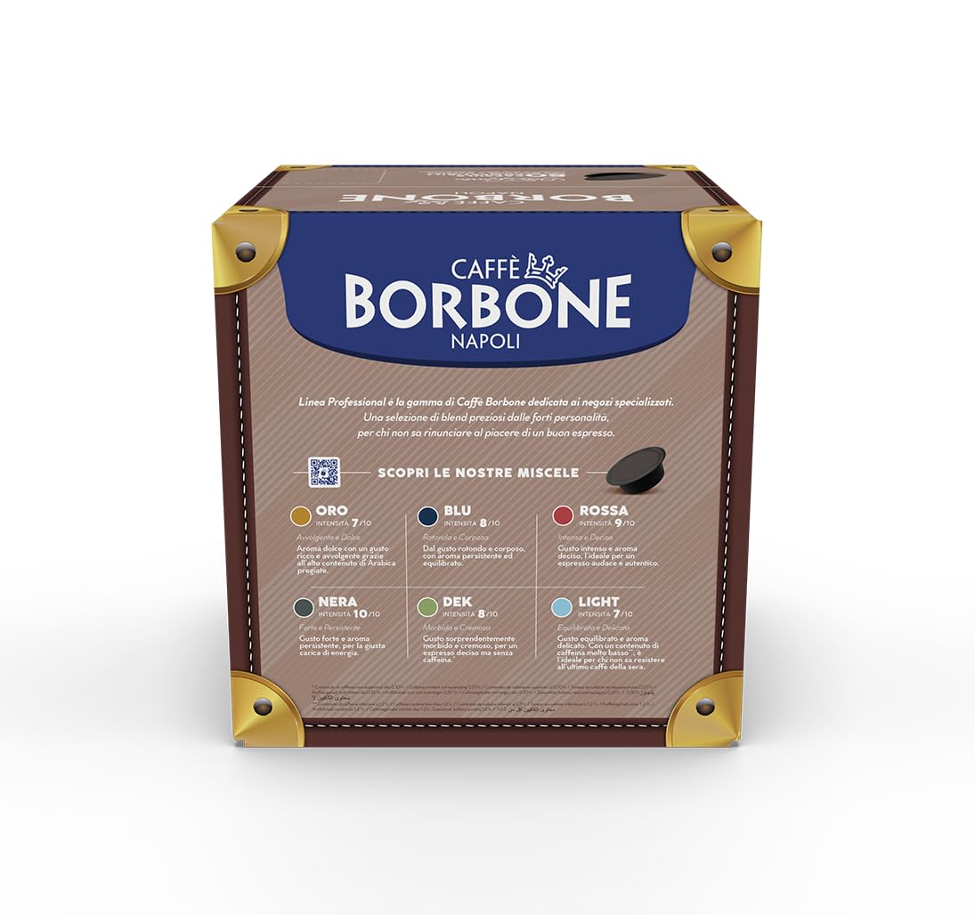 Caffè Borbone Don Carlo Black Coffee Blend - 50 Capsules for Lavazza A Modo Mio Machines