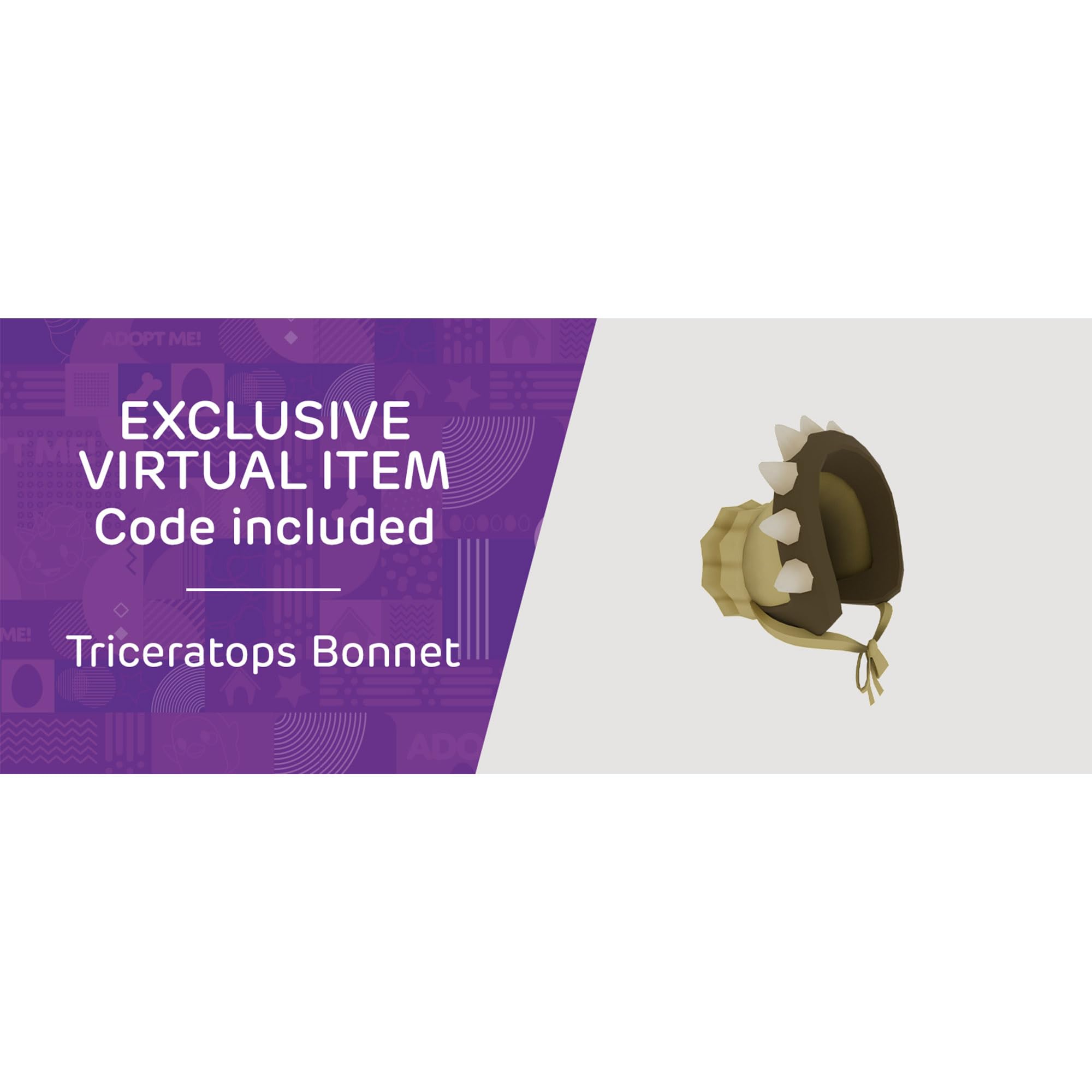 Adopt Me! Triceratops Plush - Series 4 Uncommon - 8-Inch Polyester Stuffed Animal