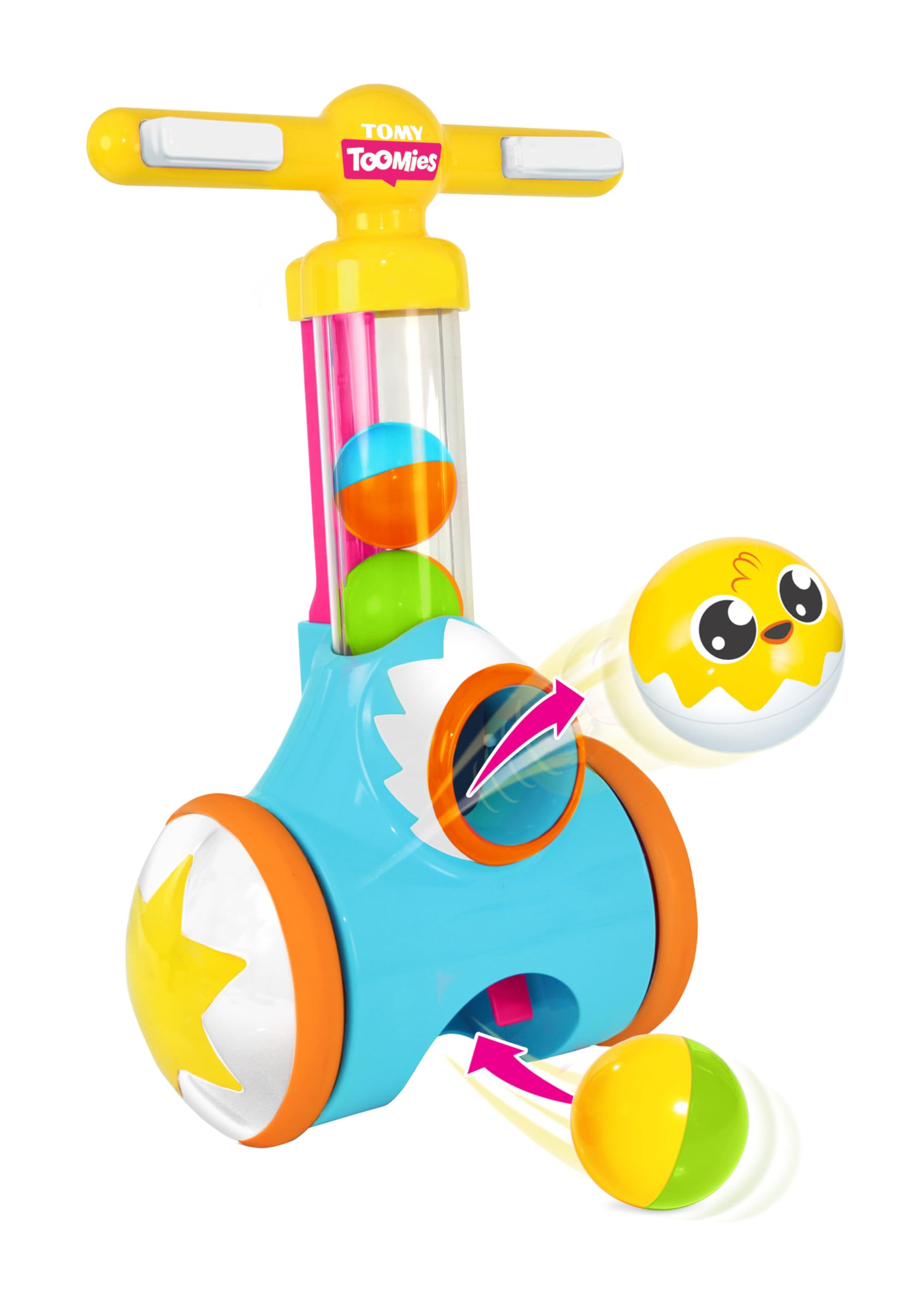Toomies Pic and Pop Push Along Baby Toy - Toddler Ball Popper with Collector | Ages 18 Months+