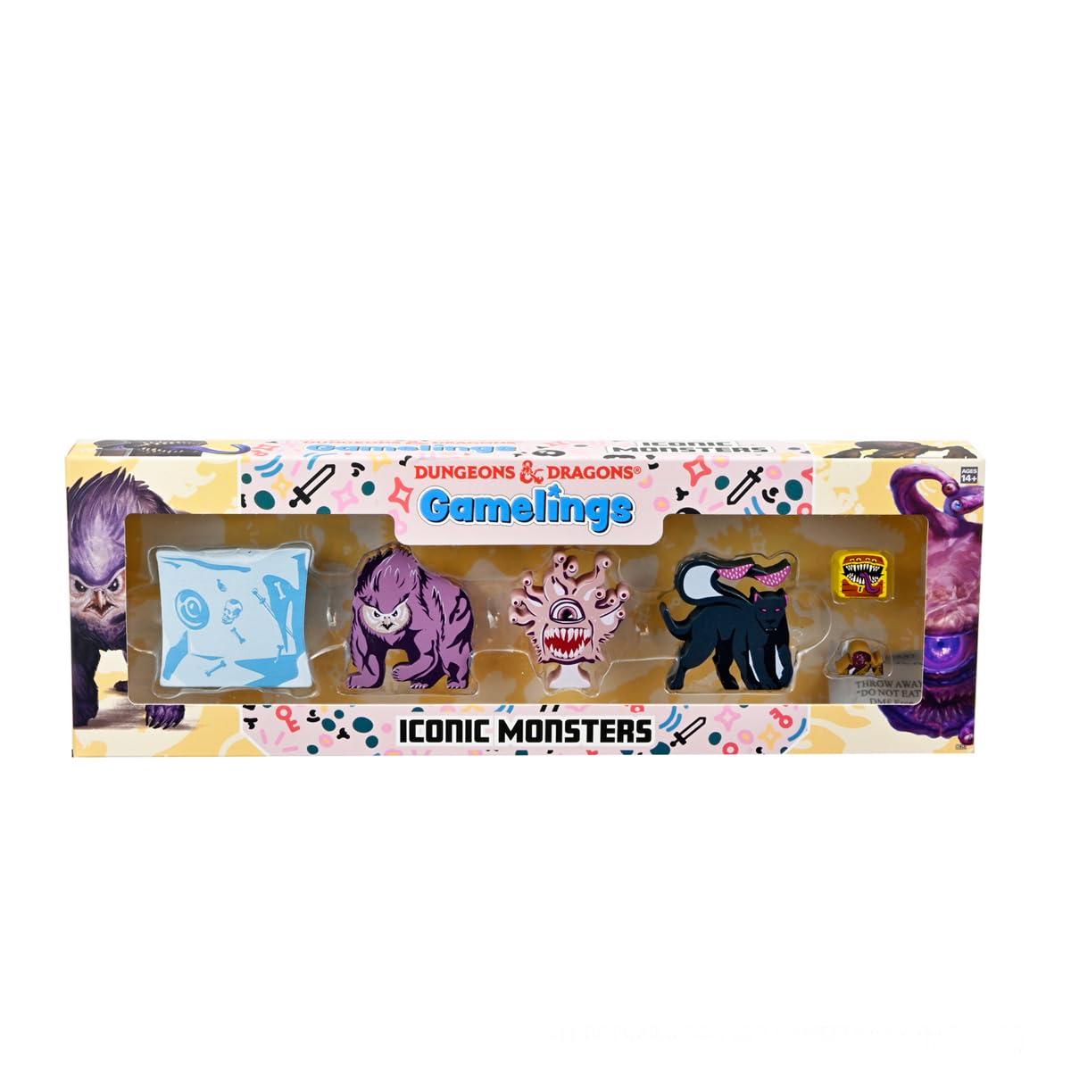 WizKids Dungeons & Dragons Gamelings: Iconic Monsters Wooden Tokens Set | Multicolor