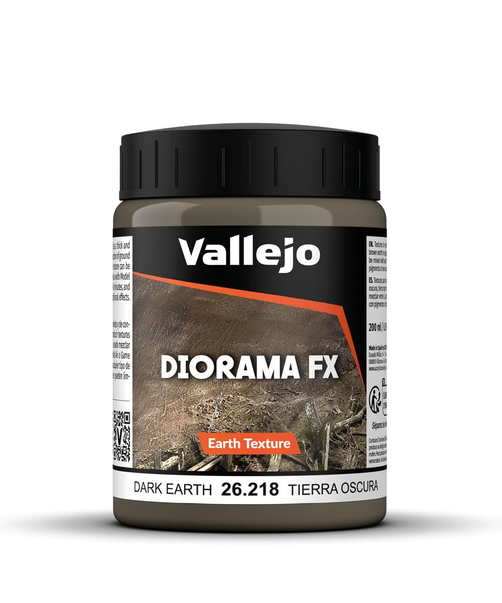 Vallejo Stone Textures Dark Earth 200 ml Acrylic Diorama Paint