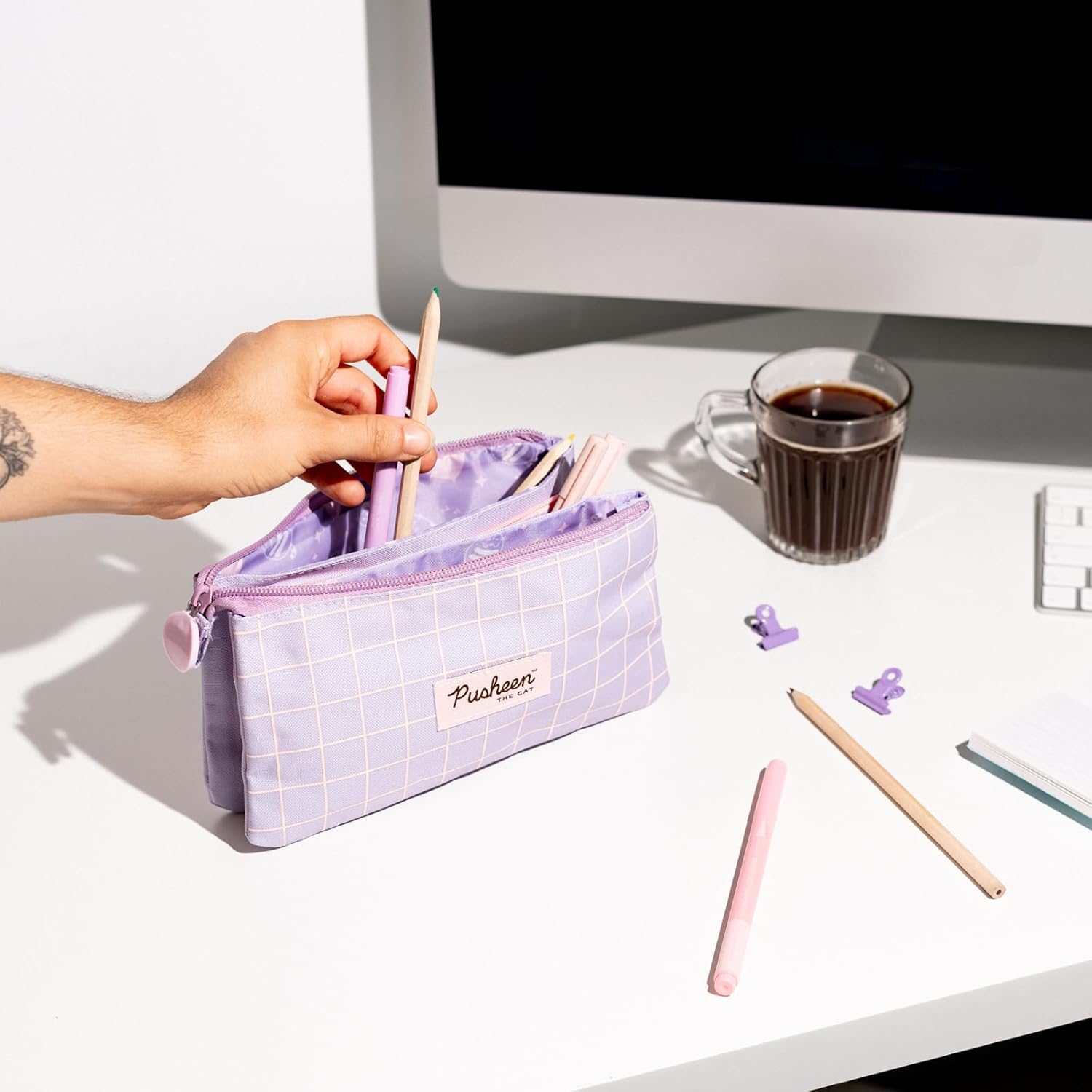 Grupo Erik Pusheen Federmäppchen mit drei Fächern 5