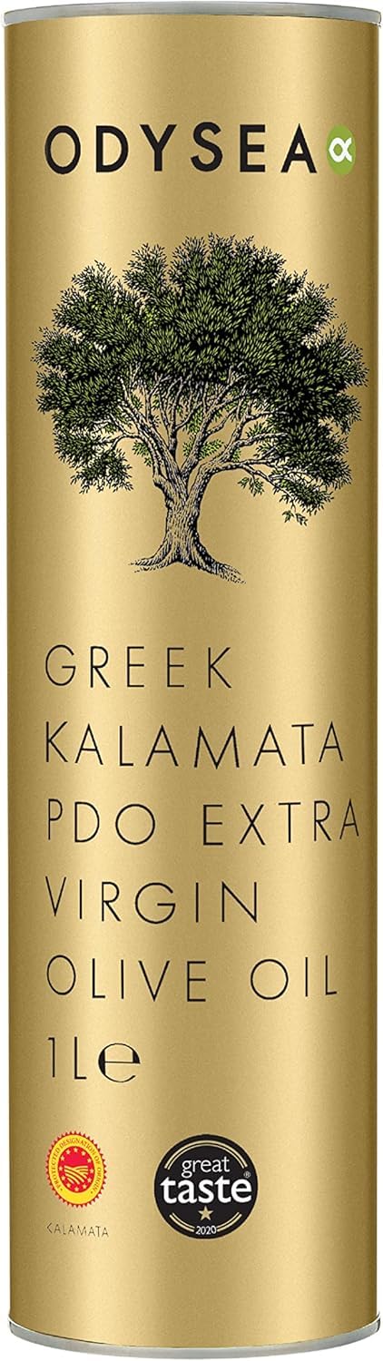 Odysea Greek Kalamata PDO Extra Virgin Olive Oil 1L Round Tin