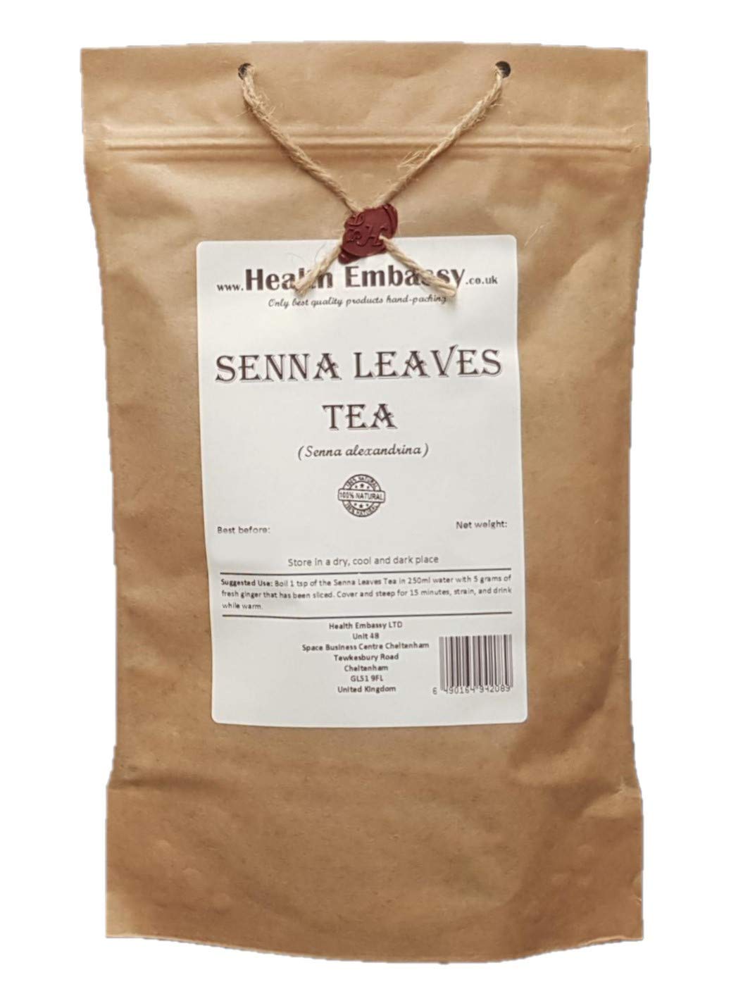 Health Embassy Senna Leaves Tea (Senna alexandrina) - Laxative Support | 50g Dried Herbal Tea