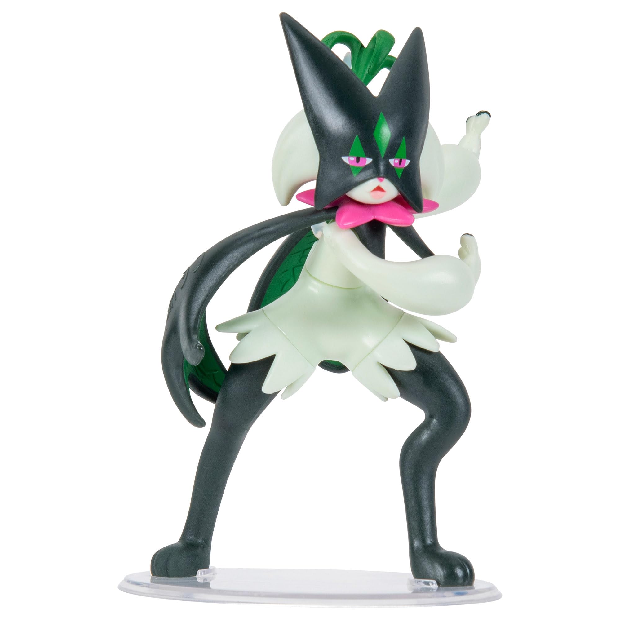 Pokémon Meowscarada Battle Feature Figure - 4.5-Inch Action Figure with Slash Attack