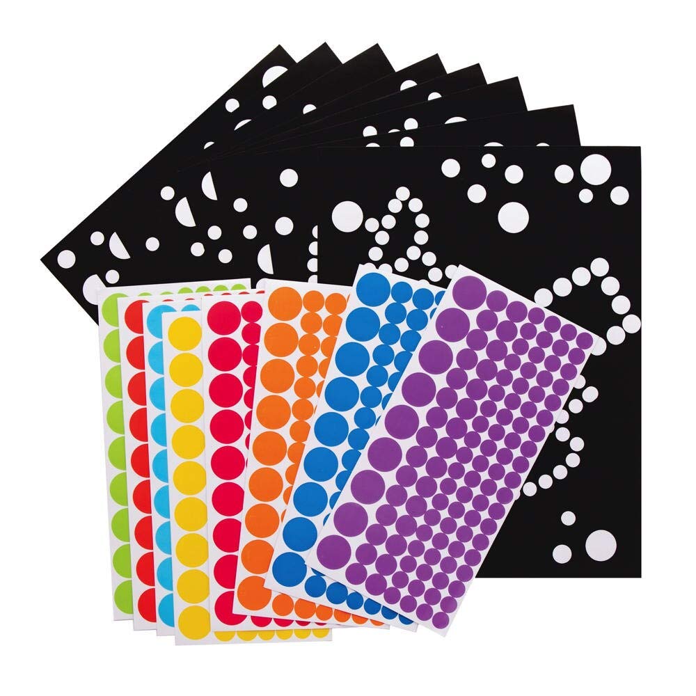 Baker Ross Solar System Sticker Art for Kids - Pack of 8 Dotty Picture Kits | 21cm x 28cm Sheets 2