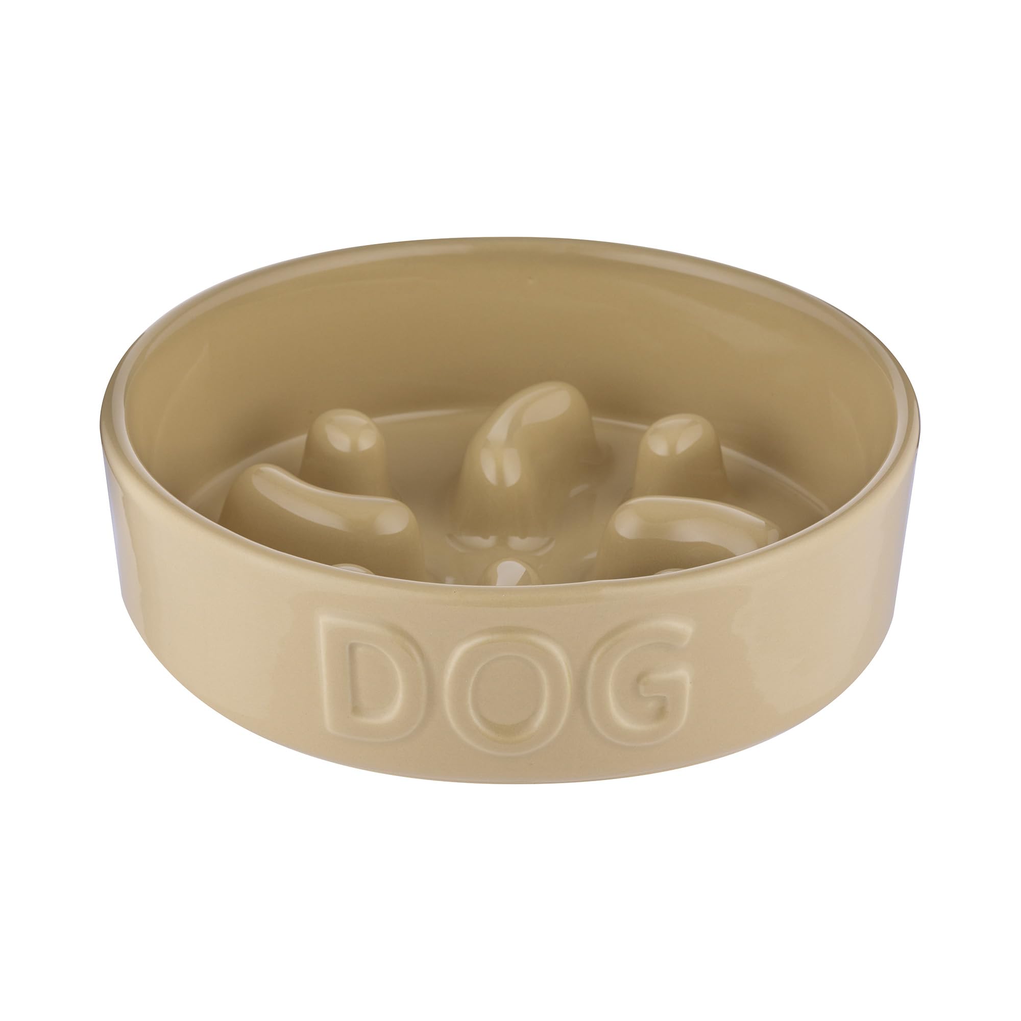 Mason Cash Cane Ceramic Slow Feeder Dog Bowl - Heavyweight Stoneware for Medium/Large Dogs | Dishwasher Safe