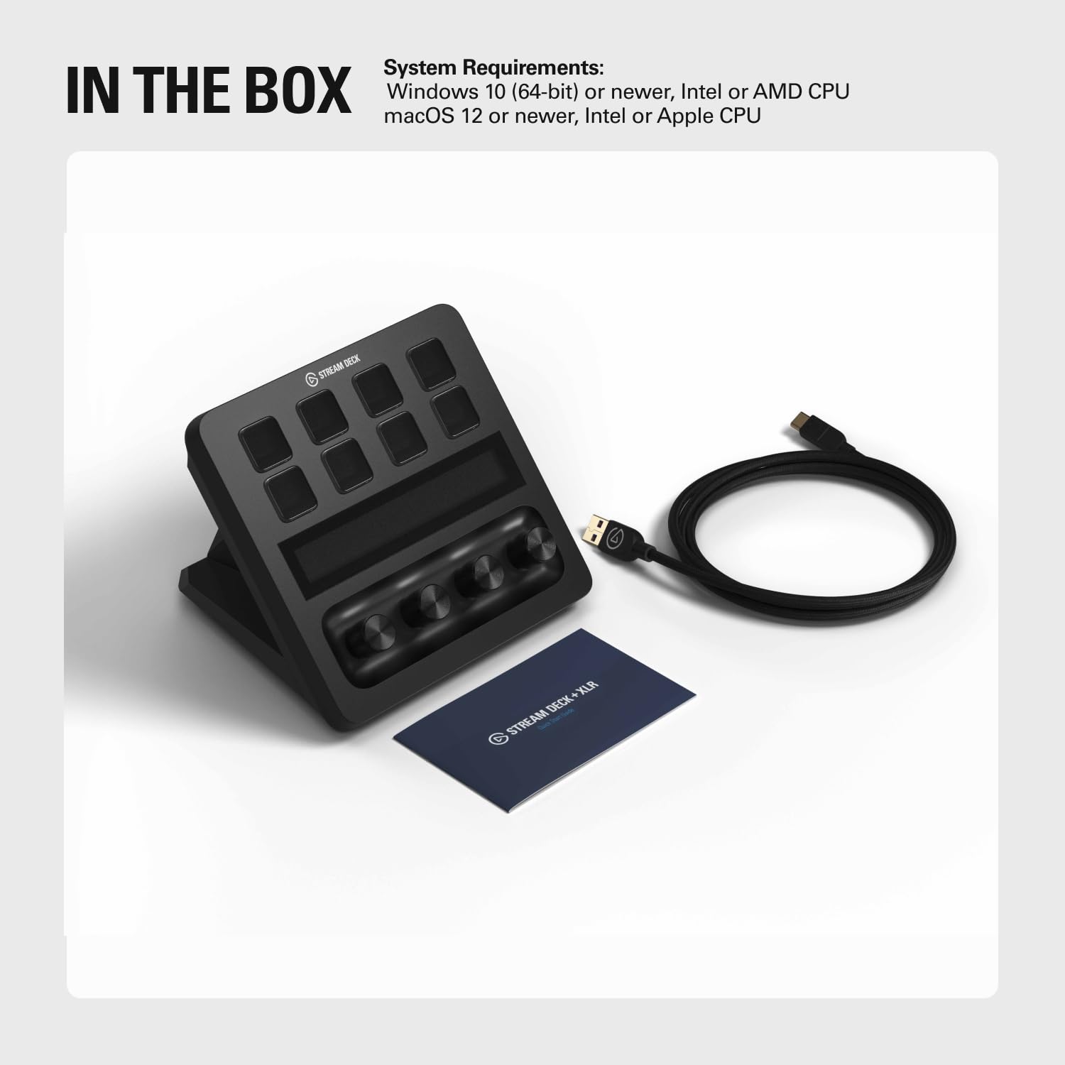 Elgato Stream Deck + XLR - Audio Mixer & Controller with Rear XLR-to-USB Mic Input